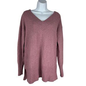 A.N.A. A New Approach Women's V-Neck Pullover Knit Sweater Size M Purple